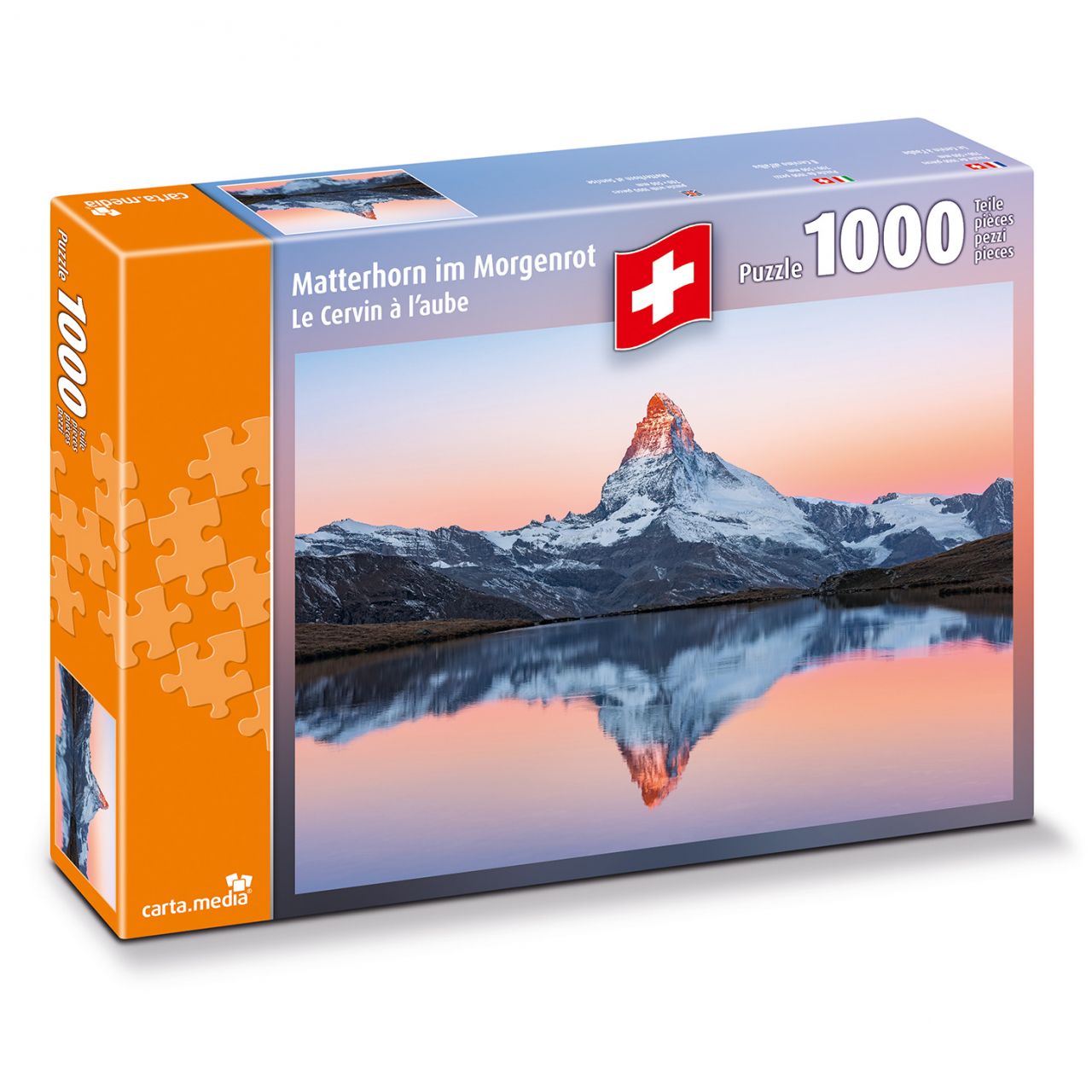 Puzzle Matterhorn im Morgenrot, 1000 Teile