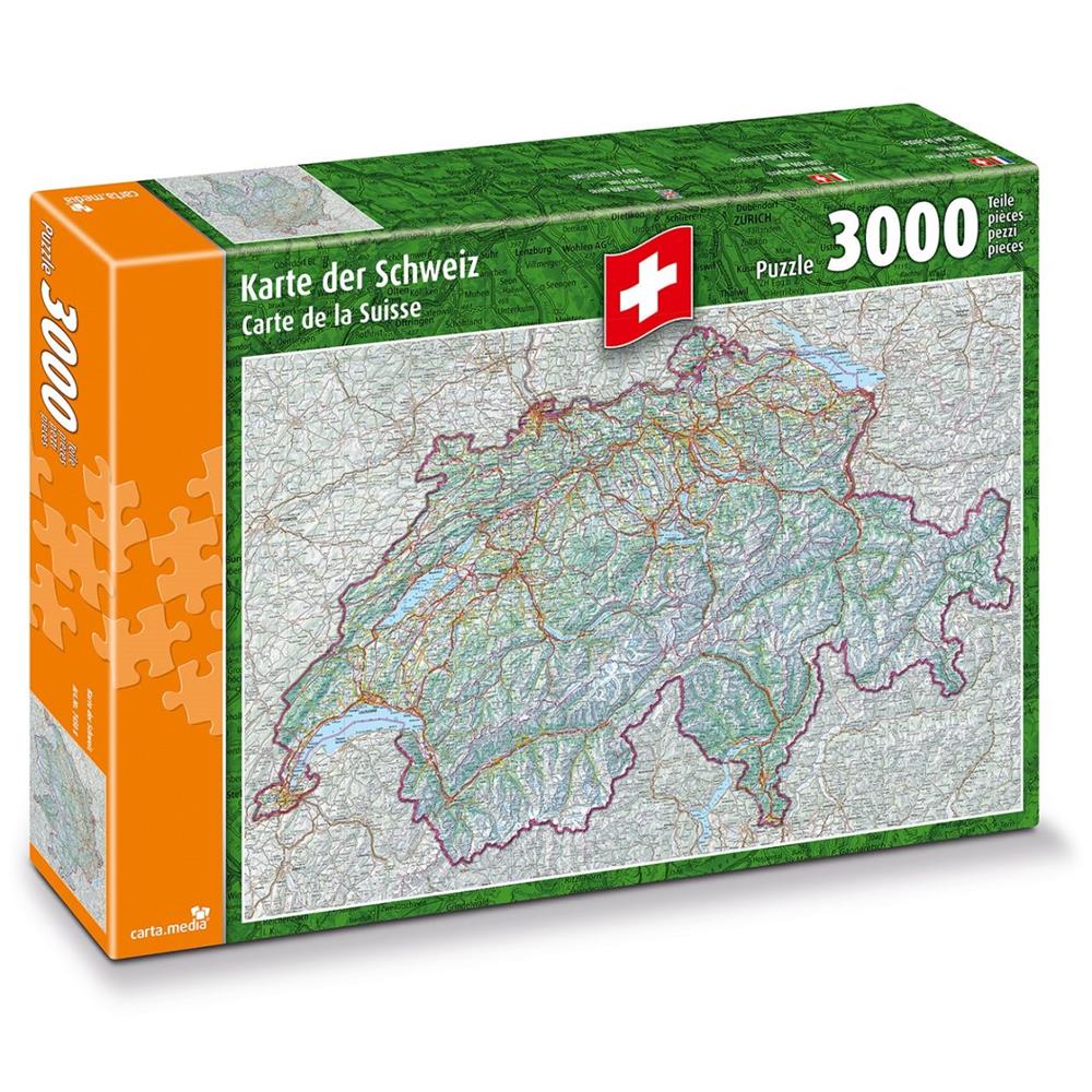 Puzzle 3000 Karte der Schweiz