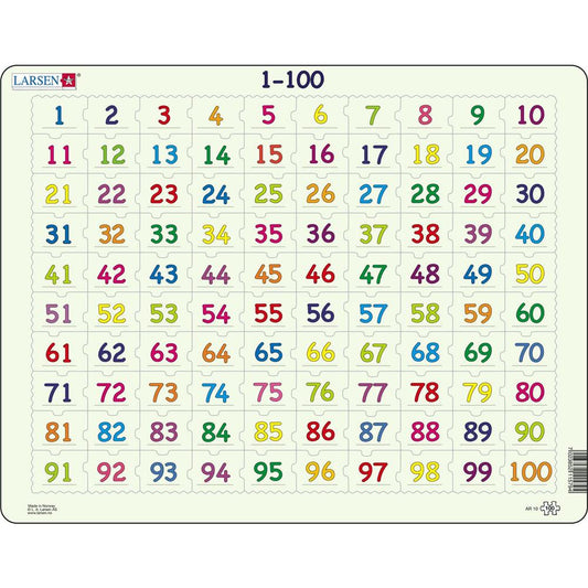 Puzzle 1-100 Rätsel, 100 Teile