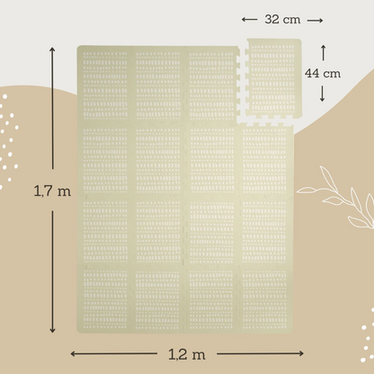 XL Puzzlematte, Hygge, Beige, 1.8 x 1.2 m