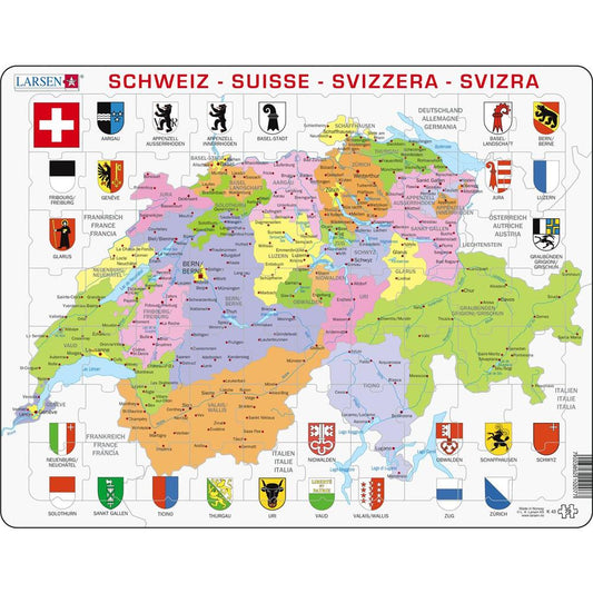 Puzzle Schweiz Politisch, 70 Teile