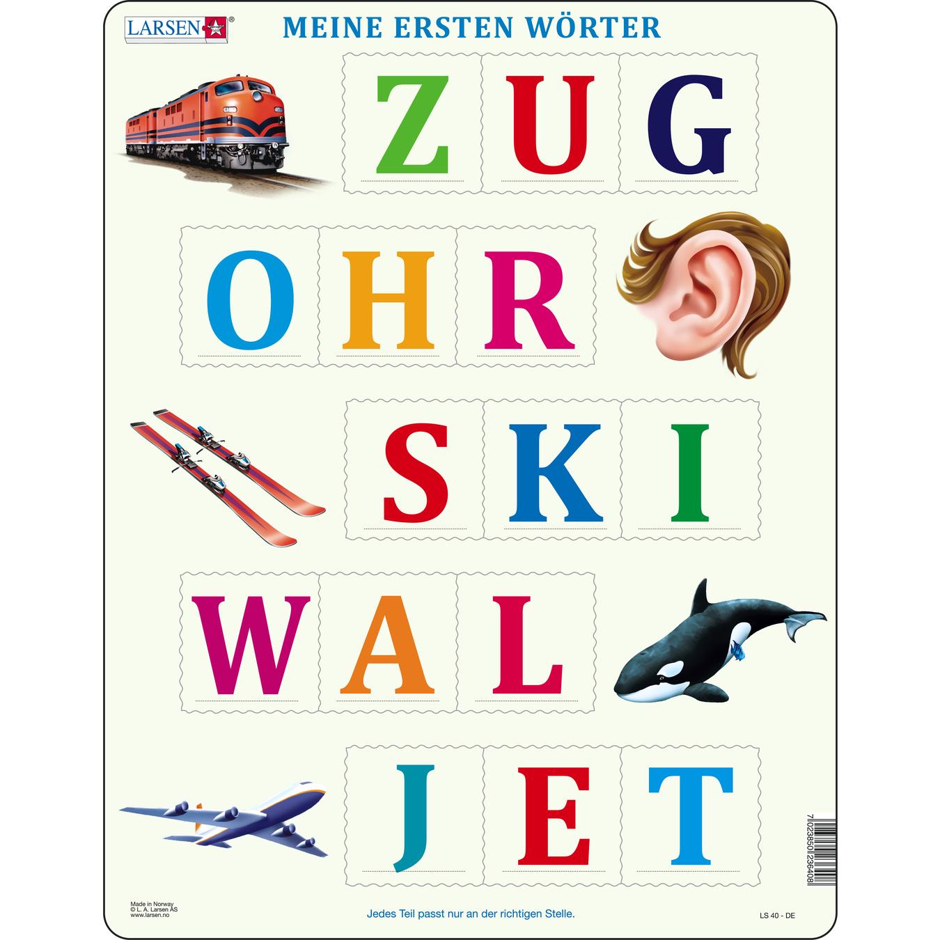 Puzzle Buchstabieren lernen, 15 Teile