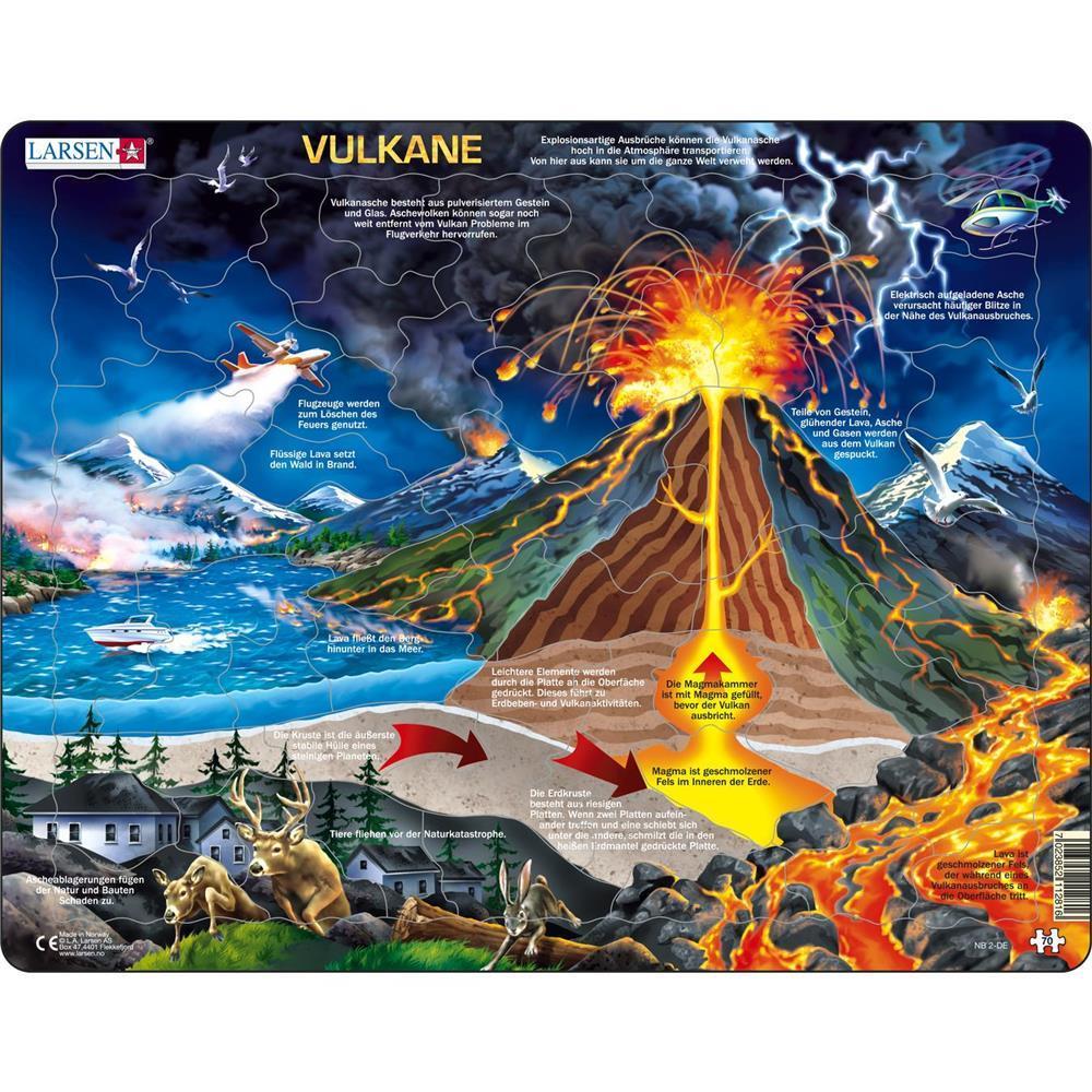 Puzzle Vulkane, 70 Teile