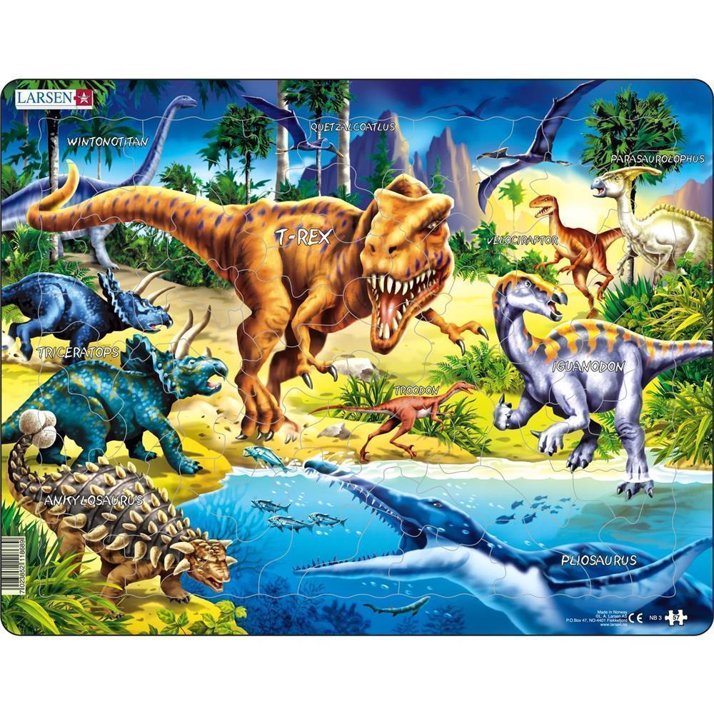 Puzzle Dinosaurier aus der Kreidezeit, 57 Teile