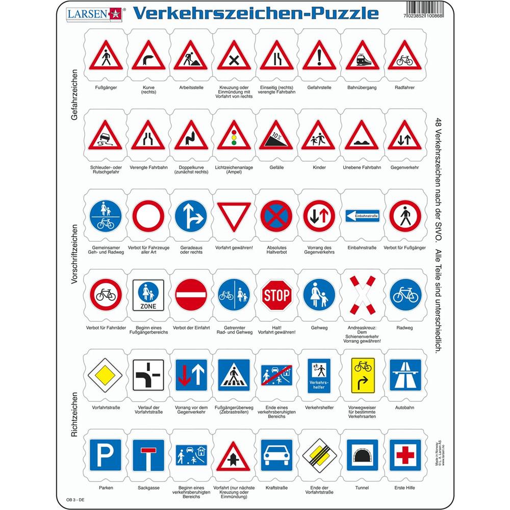 Puzzle Verkehrszeichen, 48 Teile