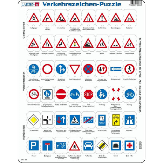 Puzzle Verkehrszeichen, 48 Teile