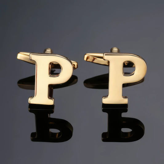 Buchstabe P Manschettenköpfe, Gold